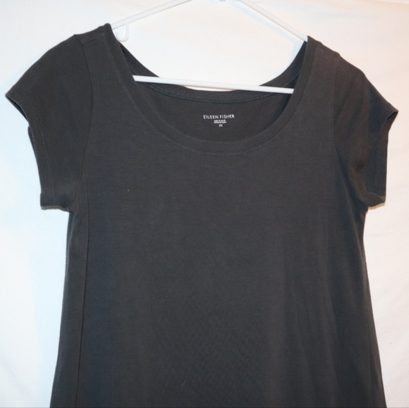 Eileen Fisher Cotton Blend Grey Black Dress - Picture 8 of 11